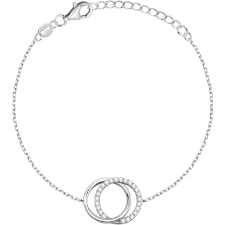CHRIST Damen-Armband 925er Silber, recycelte Zirkonia, One Size, Silber, 89085535