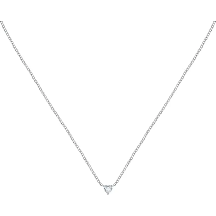 LA PETITE STORY Damenhalskette LPS10AWV16, 45 cm aus 925% Silber mit Zirkonen, praktische Karabinerverschluss
