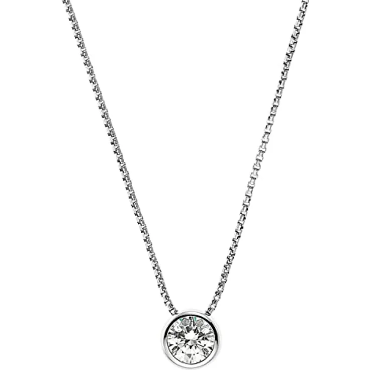 JOOP! Damen-Halskette 925 Sterling Silber mit Zirkonia, 42+3 cm, inklusive Schmuck Geschenkbox