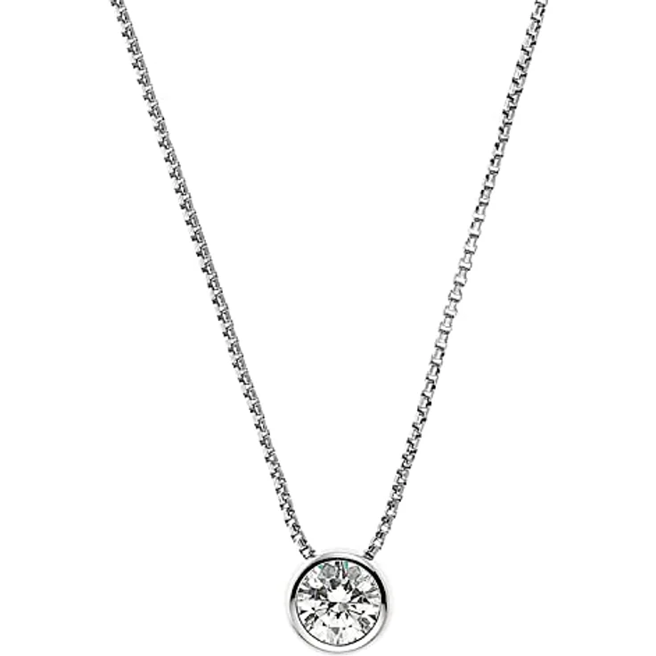 JOOP! Damen-Halskette 925 Sterling Silber mit Zirkonia, 42+3 cm, inklusive Schmuck Geschenkbox – Bild 1