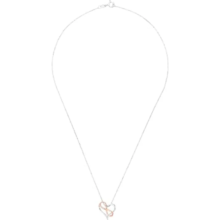 Amor Kette mit Anhänger 925 Sterling Silber, Zirkonia synth., 43 cm, Infinity Design, inklusive Schmuck Geschenk Box, Modell 2018179 – Bild 3