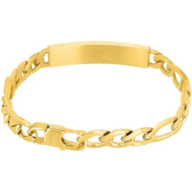 JOOP! Identarmband Edelstahl Unisex, 22,5 cm, Gold, mit Karabinerverschluss, in Schmuck Geschenk Box, 2035896 – Bild 3