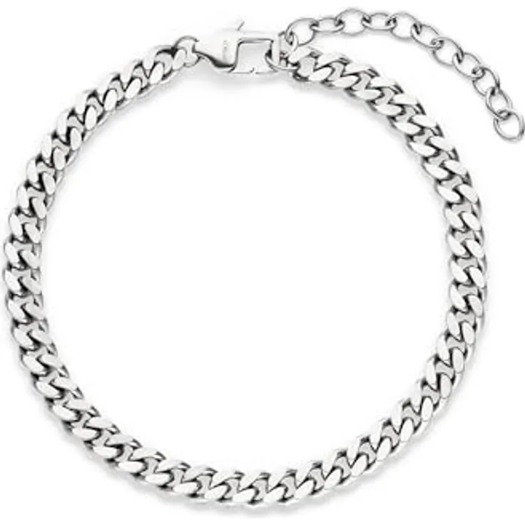 s.Oliver Herren Bracelet, Armband aus mattiertem Edelstahl, Silber, verstellbar bis 22 cm, wasserfest & hautfreundlich