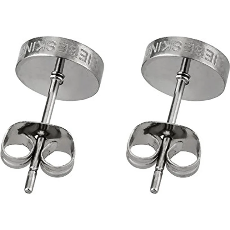 LIEBESKIND Damen-Ohrstecker LJ-0049-E-07, mattierter Edelstahl, Silber, 7 mm Steckverschluss – Bild 2