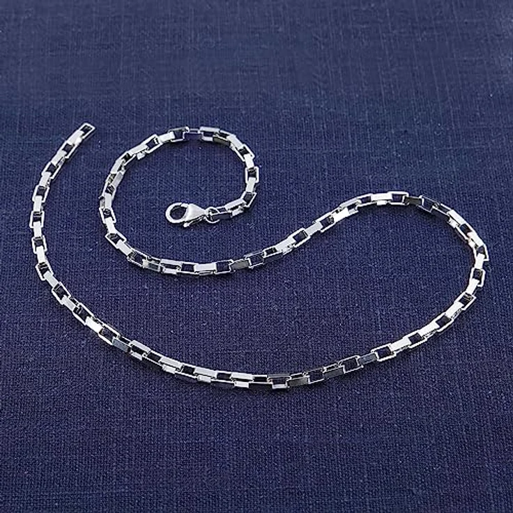 trendor Herren-Halskette 925 Silber Venezia, 3,9 mm, modischer Halsschmuck aus echtem Sterlingsilber, 45 cm, ideal als Geschenk Idee – Bild 3