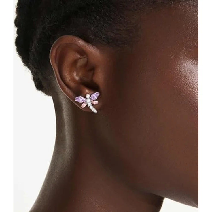 Swarovski x Ariana Grande Ohrstecker, Libelle, mehrfarbig, rhodiniert mit Swarovski Zirconia und Kristallperle – Bild 5