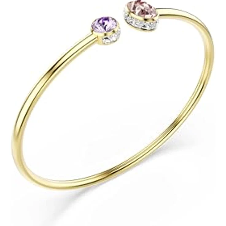 Swarovski Chroma Armreif, Mehrfarbige Kristalle mit Goldlegierungsschicht – Bild 3