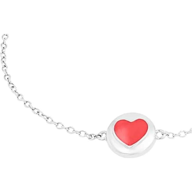 s.Oliver Armband Herz, 925 Sterling Silber, Rundankergliederung, 14,2 cm Länge, mit Karabinerverschluss – Bild 2
