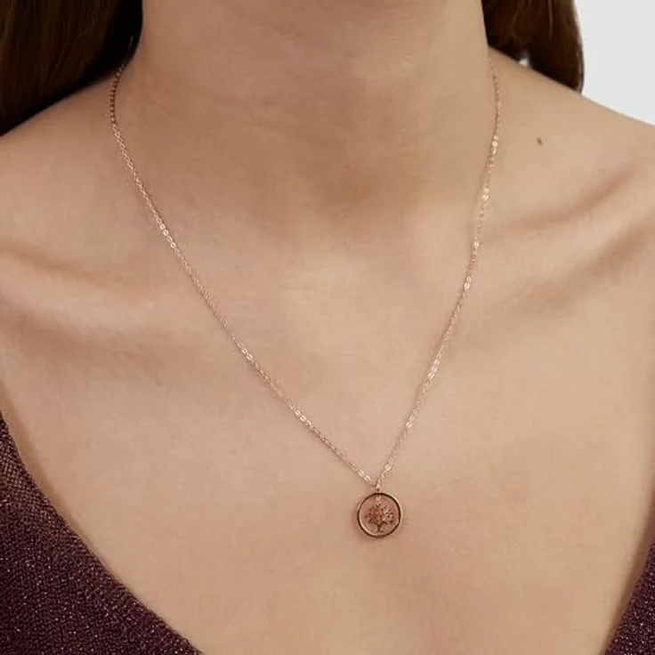 s.Oliver Necklace - Elegante Ankerkette aus poliertem Edelstahl in IP Roségold, 47 cm, wasserfest & hautfreundlich – Bild 2