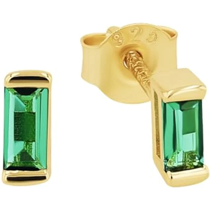 Amor Ohrstecker 925 Sterling Silber mit Zirkonia, 0,5 cm, gold, in Schmuck Geschenk Box, 2034782 – Bild 1