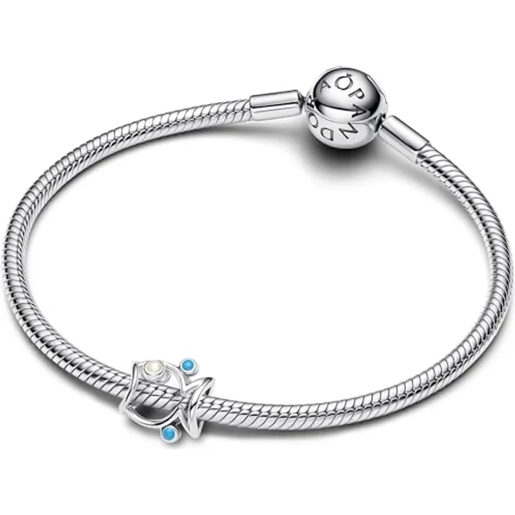 Pandora 793819C01 Charm Silber Fisch, Bead-Charm aus 925 Sterlingsilber mit weißer und türkisfarbener Emaille, Größe 11 x 11 mm – Bild 3