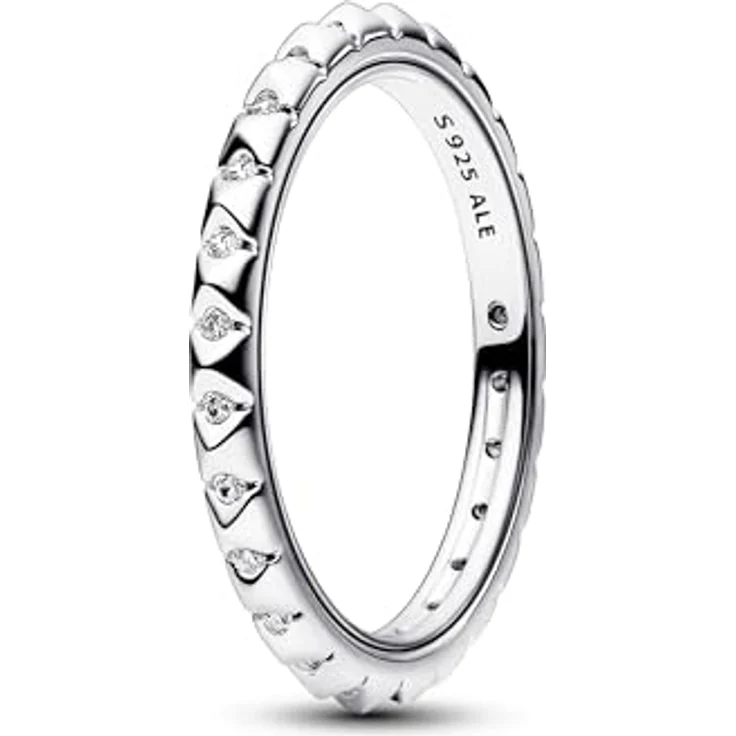 PANDORA ME Pyramiden Ring, Sterling Silber mit Cubic Zirkoniastein, Größe 52, 192800C01-52 – Bild 1