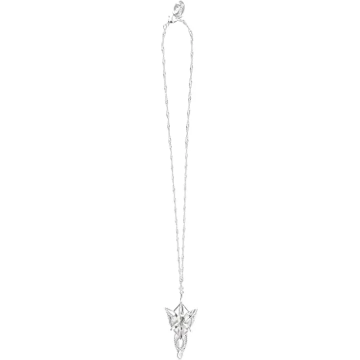Cinereplicas Der Herr der Ringe - Evenstar Halskette, 55.5cm, Silber, offizielles Lizenzprodukt mit Strassanhänger und Perle