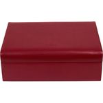 Windrose Charmbox Merino/rot, Schmuckkästchen mit 2 herausnehmbaren Einsätzen aus weichem Feinsynthetik