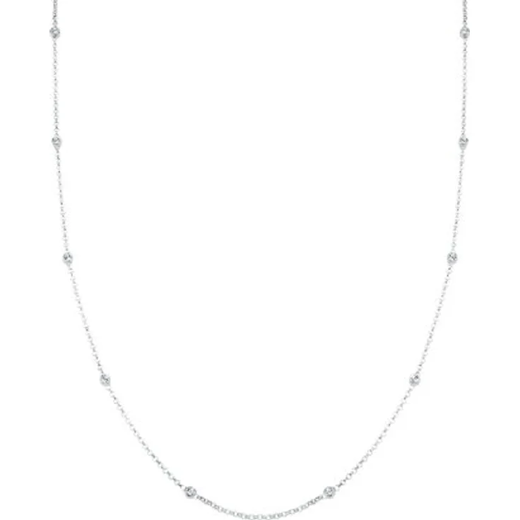 Elli Halskette Damen Solitär mit Glaskristallen, 925 Sterling Silber, handgefertigt und anlaufgeschützt – Bild 2