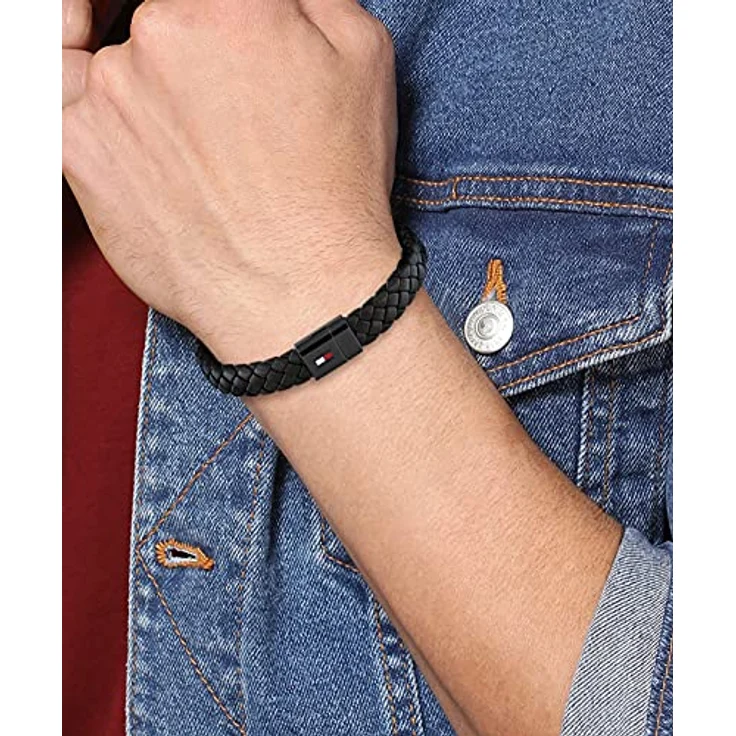 Tommy Hilfiger Jewelry Armband für Herren aus geflochtenem Leder, Magnetverschluss, Schwarz oder Braun – Bild 3