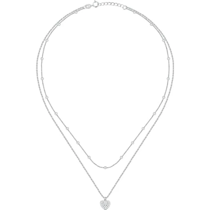 CHRIST Damen-Kette 925er Silber, recycelter Zirkonia, One Size, Silber – Bild 5
