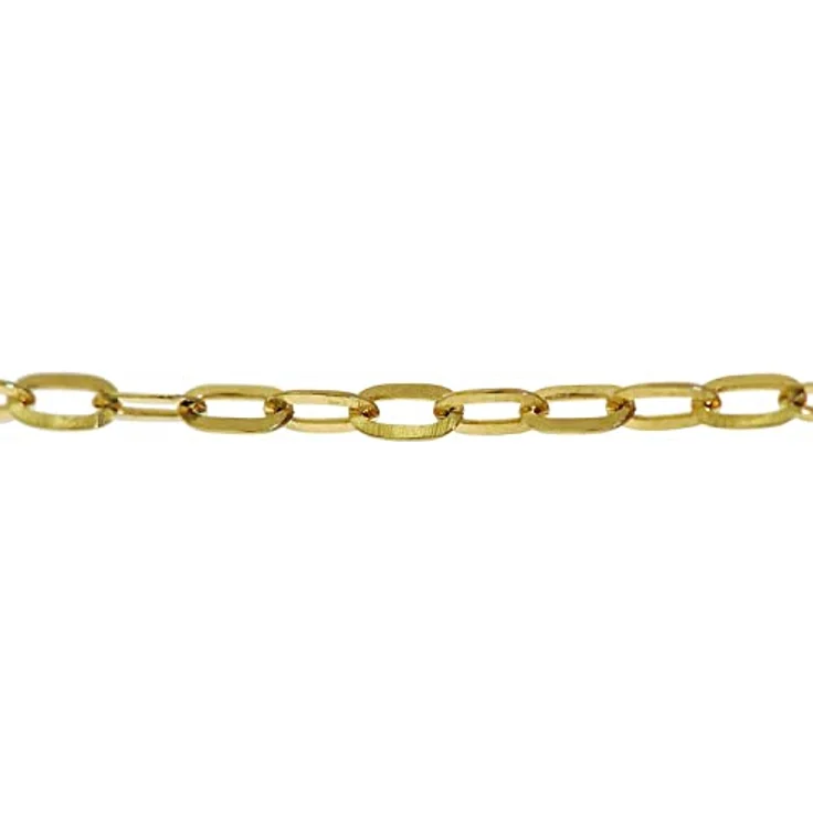 trendor Damen-Halskette 585 Gold / 14 Karat Flachanker, 1,1 mm breit, 38 cm, eleganter Echtgold Halsschmuck mit Federring-Verschluss, Geschenkidee für besondere Anlässe – Bild 2