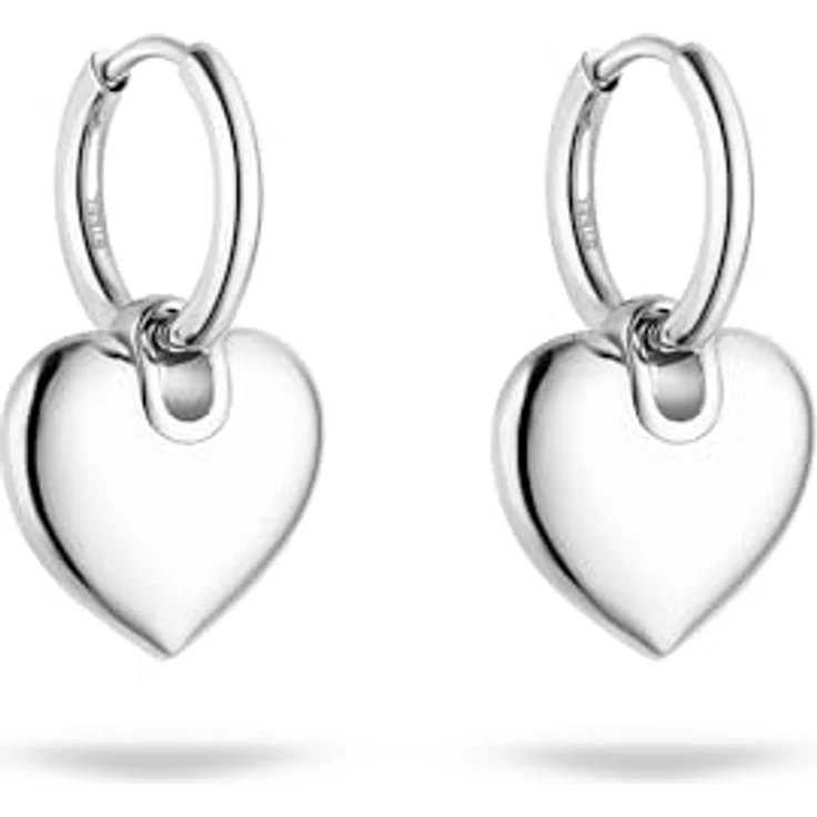 s.Oliver Elegante Creolen Ohrringe aus poliertem Edelstahl, silber, wasserfest & hautfreundlich, 25 mm – Bild 1