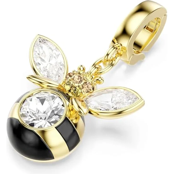 Swarovski Idyllia Charm, Biene mit verschiedenen Schliffen, Mehrfarbig mit Goldlegierungsschicht und klaren Kristallflügeln – Bild 4