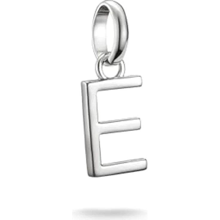 Thomas Sabo Charm Club Connect Charm-Anhänger Buchstabe E aus recyceltem 925 Silber mit filigraner Öse, CC1211-001-21 – Bild 1