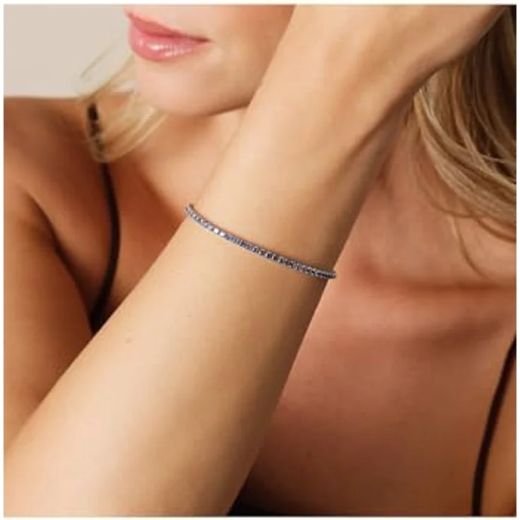 CHRIST Damen-Armband 925er Silber, recycelte Zirkonia, blau, One Size – Bild 2