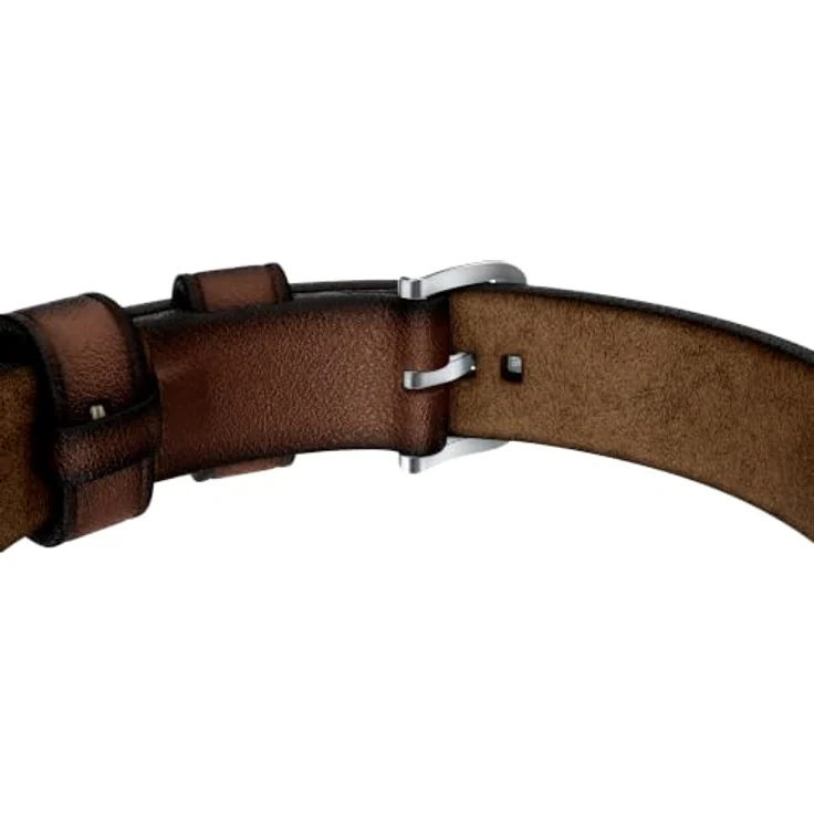Fossil Everett Herren Lederarmband, braun, mit matt-glänzendem Finish und Dornschließe, 260 mm Länge – Bild 4