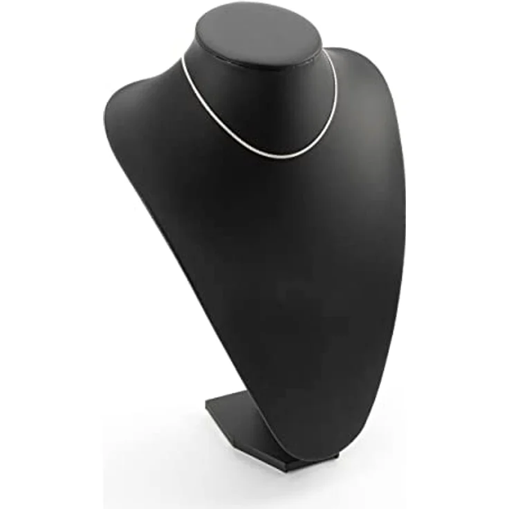 NKlaus Silberkette für Damen, 925 Sterling Silber, 2,10mm, 38cm, klassisches Panzerdesign – Bild 3