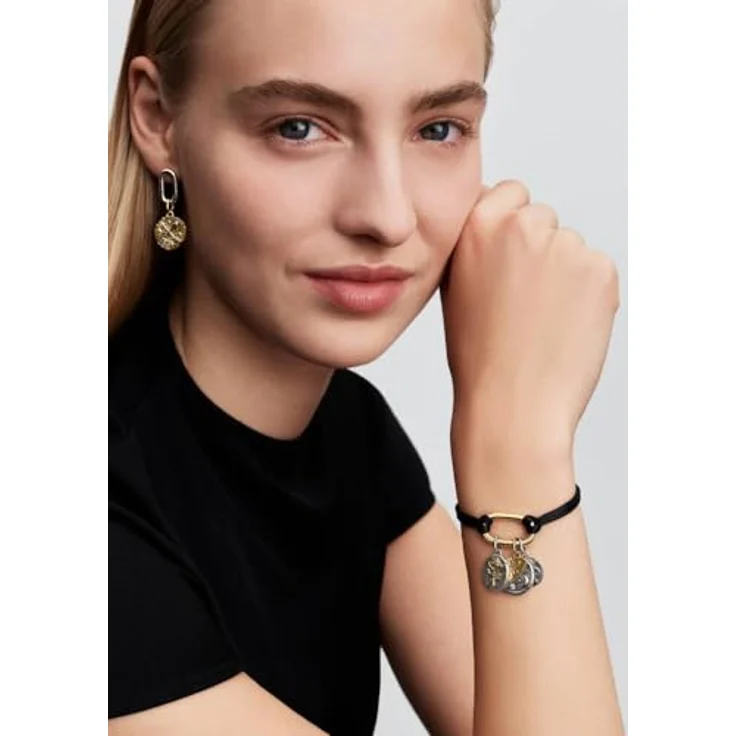 Pandora Charm-Armband 564680C01, Textil in Schwarz mit vergoldetem Link-Element, Damen – Bild 4