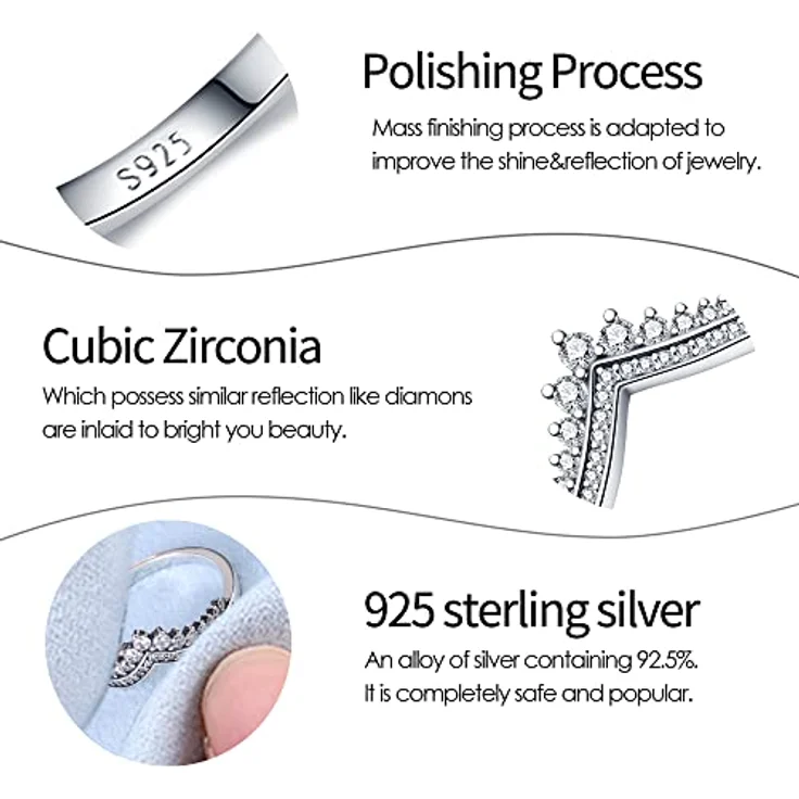 KUNSIR 925 Sterling Silber Liebesknoten Ring für Damen, mit Zirkonia, Retro-Vintage Design, gefederter gekreuzter Ring – Bild 3