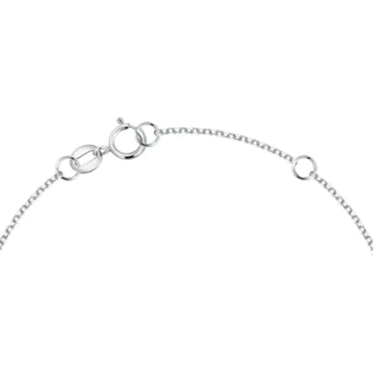 CHRIST Armband 89131731, Weißgoldarmband mit großen Kettengliedern und feinem Band – Bild 4