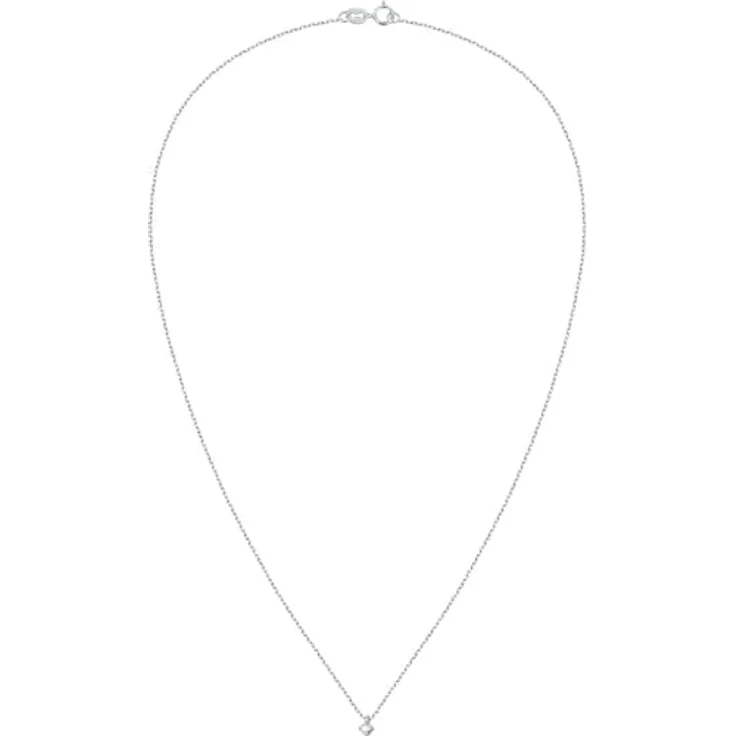 CHRIST Damen-Halskette 375er Weißgold mit 1 Diamant, One Size – Bild 4