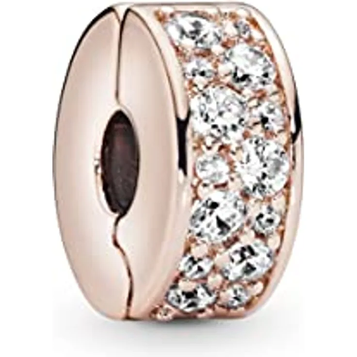 Pandora Kettenanhänger Klarer Pavé Clip 781817CZ, funkelnder Zirkonia-Schmuckstück