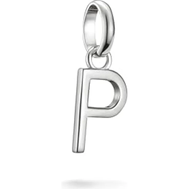 Thomas Sabo Charm Club Connect Charm-Anhänger Buchstabe P, aus recyceltem 925 Silber mit flexibler Öse für kreative Tragevarianten – Bild 1