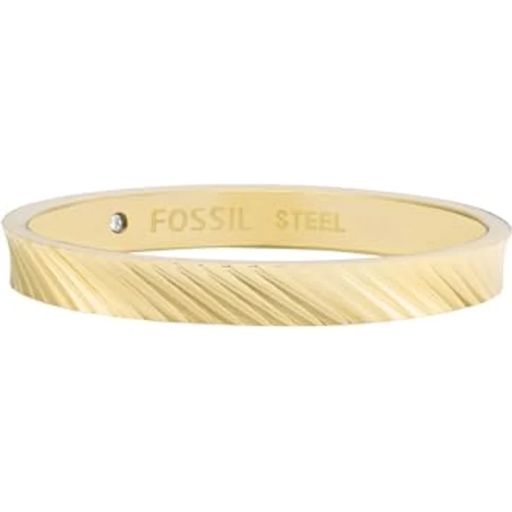 Fossil Damenring aus Edelstahl, Größe 8, Senfgold, polierte Oberfläche – Bild 4