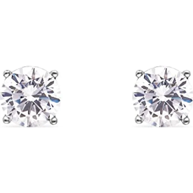 FAVS Damen-Ohrstecker 925er Silber, mit 2 Zirkonia, klassisches Design, 0,6 cm, Geschenkbox – Bild 3