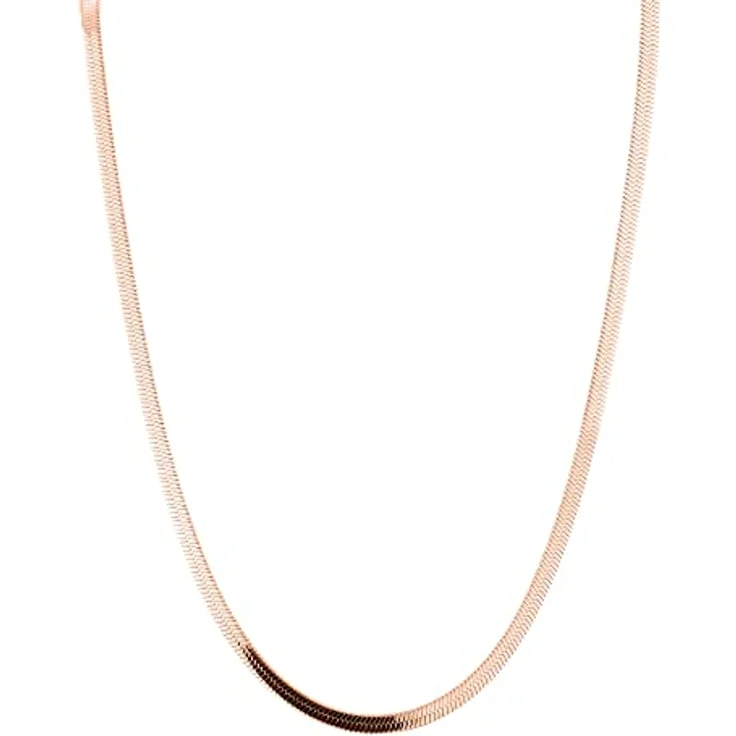 LIEBESKIND Dünner Choker Sleek Chain, Edelstahl IP Roségold, 39 cm mit Karabinerverschluss – Bild 1
