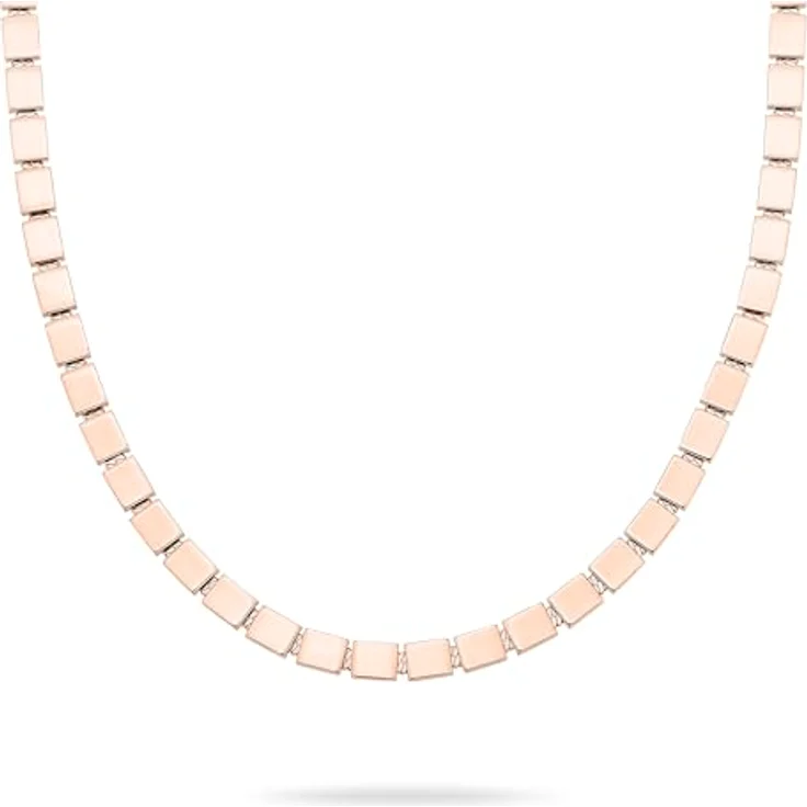 Liebeskind Berlin LJ-1688-N-45, Damen Halskette aus Edelstahl in IP Roségold, 45 cm Schlangenkette mit Sliderverschluss – Bild 1