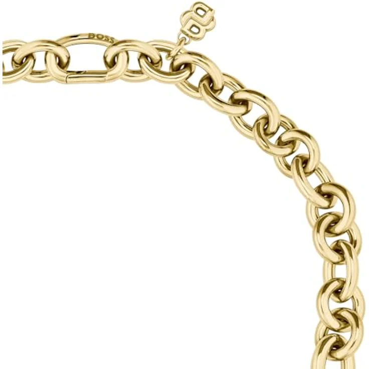 BOSS Jewelry LIVE STATEMENT Gliederhalskette für Damen, Gelbgold, 406mm, Edelstahl mit Ionplattierung, Karabiner-Verschluss – Bild 3