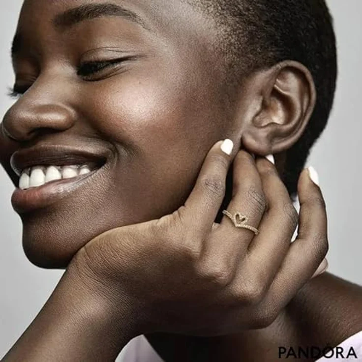 PANDORA SHINE Ring Timeless "Glitzerndes Herz", 14k gelbvergoldet mit Zirkonia, Größe 58 – Bild 5