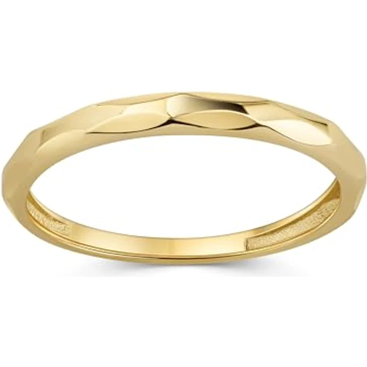 Fascination by Ellen K. Damen Ring 375/- Gold, glänzende Oberfläche, angenehm zu tragen, edles Design, 333370003-2 – Bild 1
