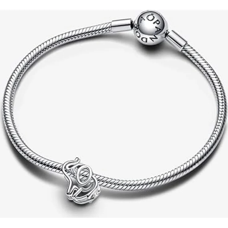 Pandora 793345C01, Silber-Charm Elefant aus 925 Sterlingsilber mit weißen Zirkonias, Größe 9 x 11 mm – Bild 5