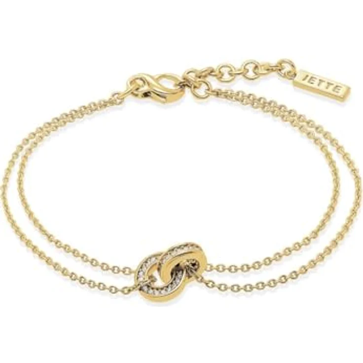 JETTE Armband COSMOPOLITAN 88854373, vergoldetes 925er Silber mit weißen Zirkonia, längenverstellbar – Bild 1