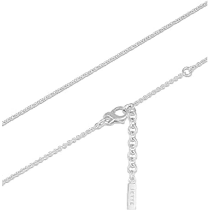 JETTE Damen-Halskette 925er Silber rhodiniert, 45 cm + 3 cm Verlängerung, mit 23 Zirkonia – Bild 2