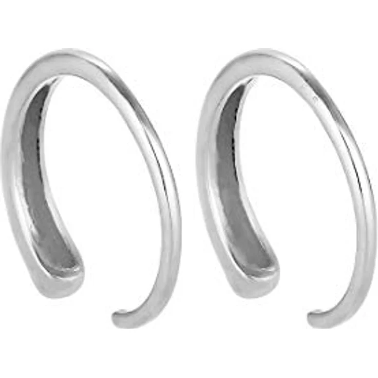 Elli Ohrringe Damen Creolen Geo Basic Offen, 925 Sterling Silber, handgefertigter Echtschmuck, anlaufgeschützt, hochglanzpoliert – Bild 4