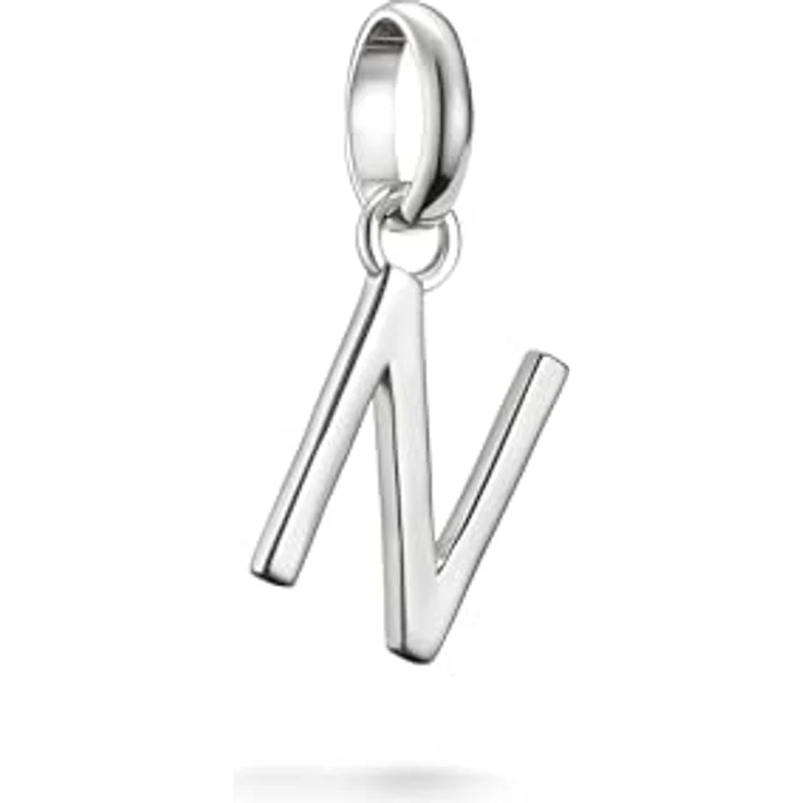 Thomas Sabo Charm Club Connect Charm-Anhänger Buchstabe N, recyceltes 925 Silber mit filigraner Öse, vielseitig kombinierbar – Bild 1
