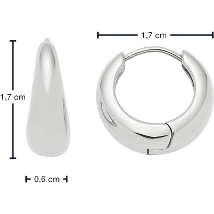 JEWELS BY LEONARDO Ciao Clothilde, Creolen aus silberfarbenem Edelstahl, tropfenförmig, allergikerfreundlich, 1 Paar – Bild 2