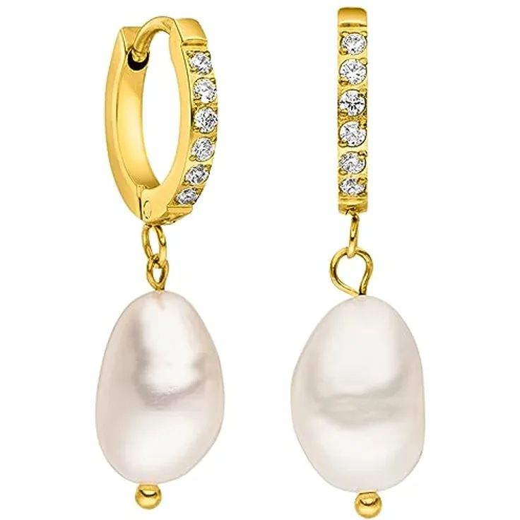 PURELEI Malahi Ohrringe (Gold) – Wasserfeste Damenohrringe aus Edelstahl mit 1,3 cm Durchmesser – Eleganter Modeschmuck inspiriert von Hawaii