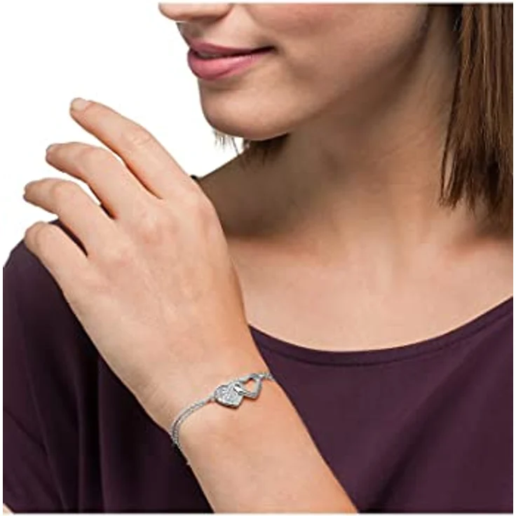 JETTE Damen-Armband 925er Silber rhodiniert mit 33 Zirkonia, One Size, 17 cm + 3 cm Verlängerung, Silber – Bild 3