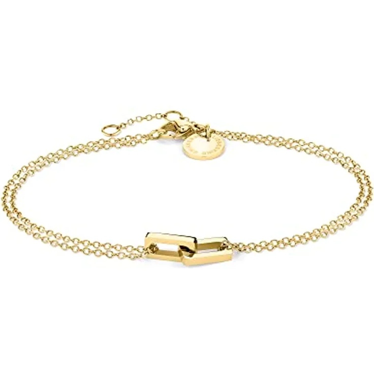 LIEBESKIND BERLIN Armband mit Karabinerverschluss, Edelstahl, 17+3 cm, moderne Link-Chain Details